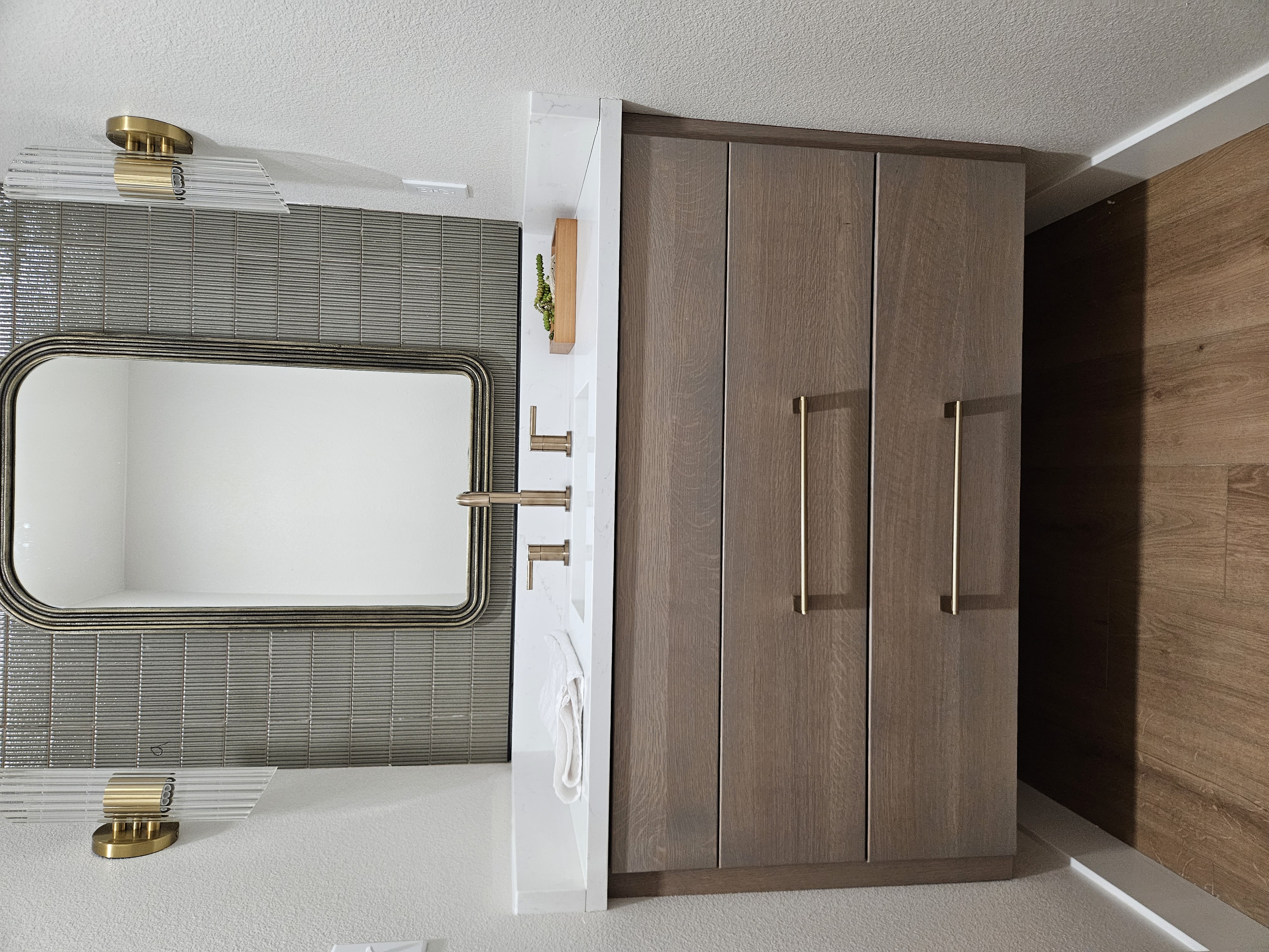 Floating vanity cabinetry